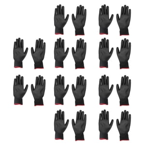 PU Gants en nylon recouverts,10 Paire de gants de sécurité pour le travail PU Gants enduits d'artisanat exceptionnel
