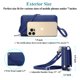 thumbnail image 4 of Peacocktion Cartera Para Mujer Monedero Tarjetero Con Rfid Gran Capacidad Bolso Bandolera Embrague 2 Correas Azul, 4 of 5