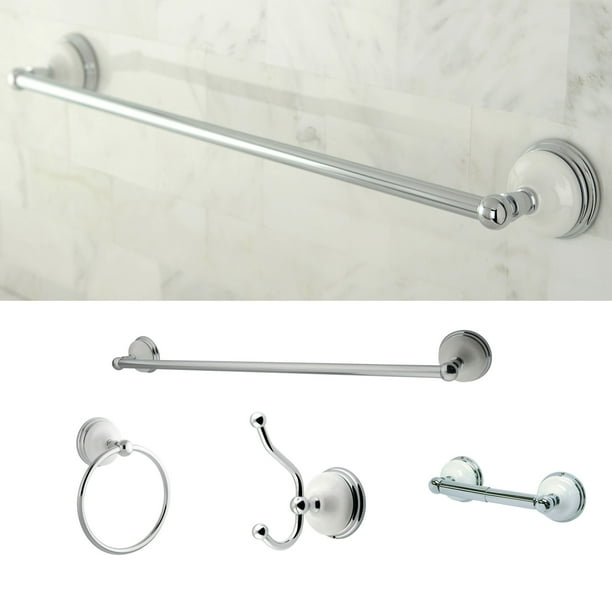 Kingston Brass Victorian 4piece Polished Chrome Bathroom Accessory Set