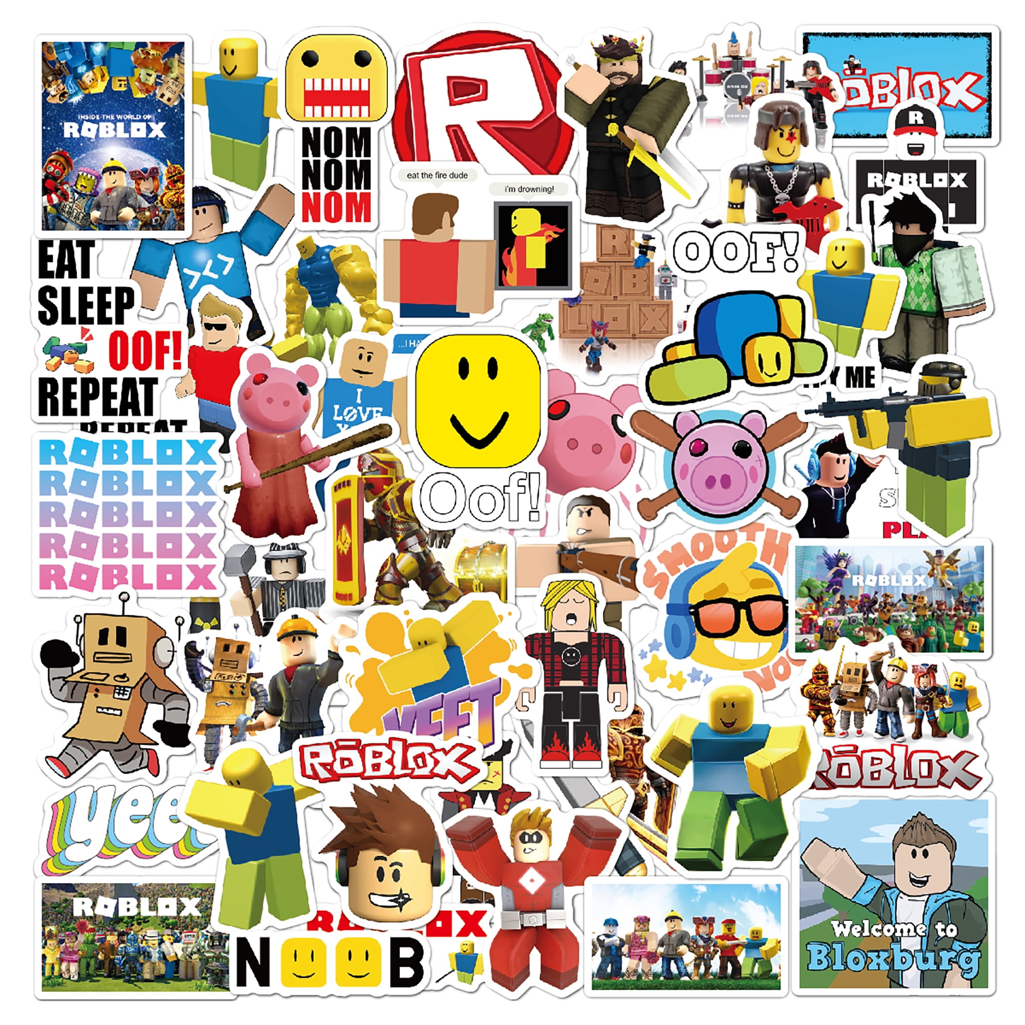 Roblox Sticker Pack 100pcs Sticker Decals Best Gift For Kids Children Teens Waterproof Online Gaming Stickers Pack For Home Decor Phone Hydro Flasks Water Bottle Bicycle Skateboard Laptop Pads Luggage Walmart Com Walmart Com - electric state decals roblox 2021