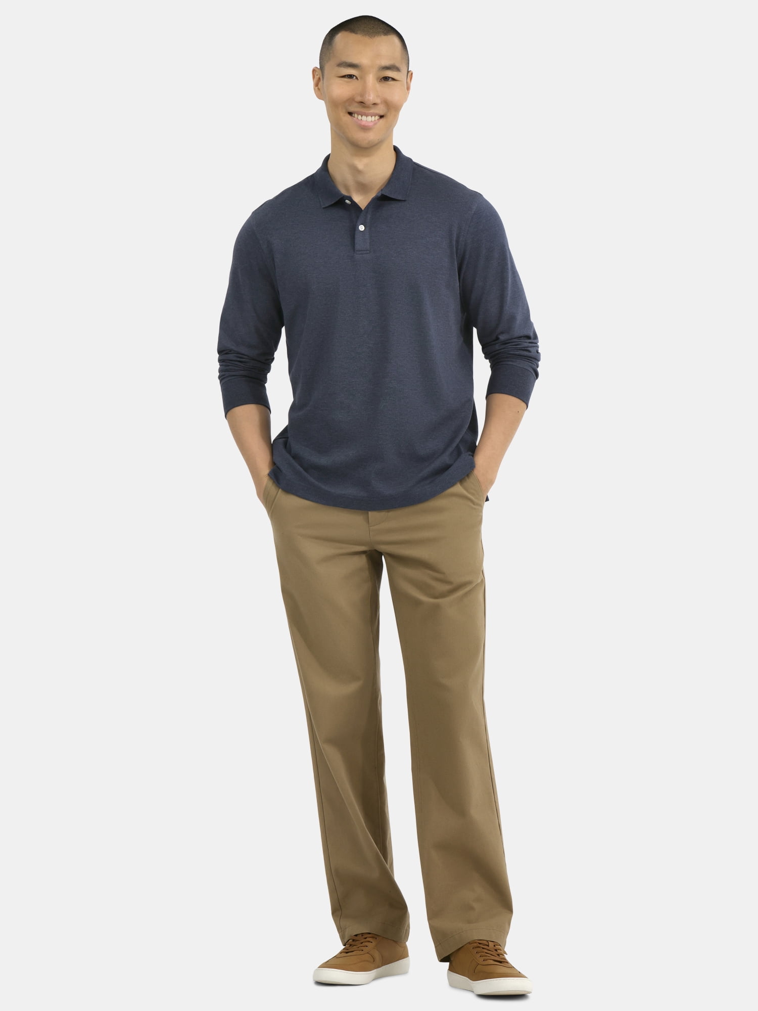 George Men’s and Big Men’s Interlock Polo Shirt, Sizes S-3XL