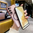 thumbnail image 3 of for Samsung Galaxy S22 Plus Case Magnetic Clear with Camera Lens Protector Full Protection MagSafe Electroplated Silicone Slim Fit Shockproof Protective Case Cover 6.6 Inch - Pink, 3 of 6