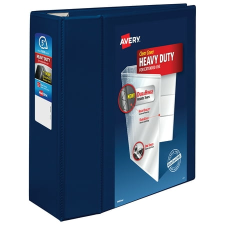 avery 5 heavy duty view binder 1 touch locking ezd rings navy