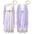 thumbnail image 1 of Costume d'Athéna pour Filles, Robe de Princesse Grecque, Grèce Antique, Toge Romaine avec Laurier, Tenues de Cosplay pour Halloween et Carnaval, 1 of 9