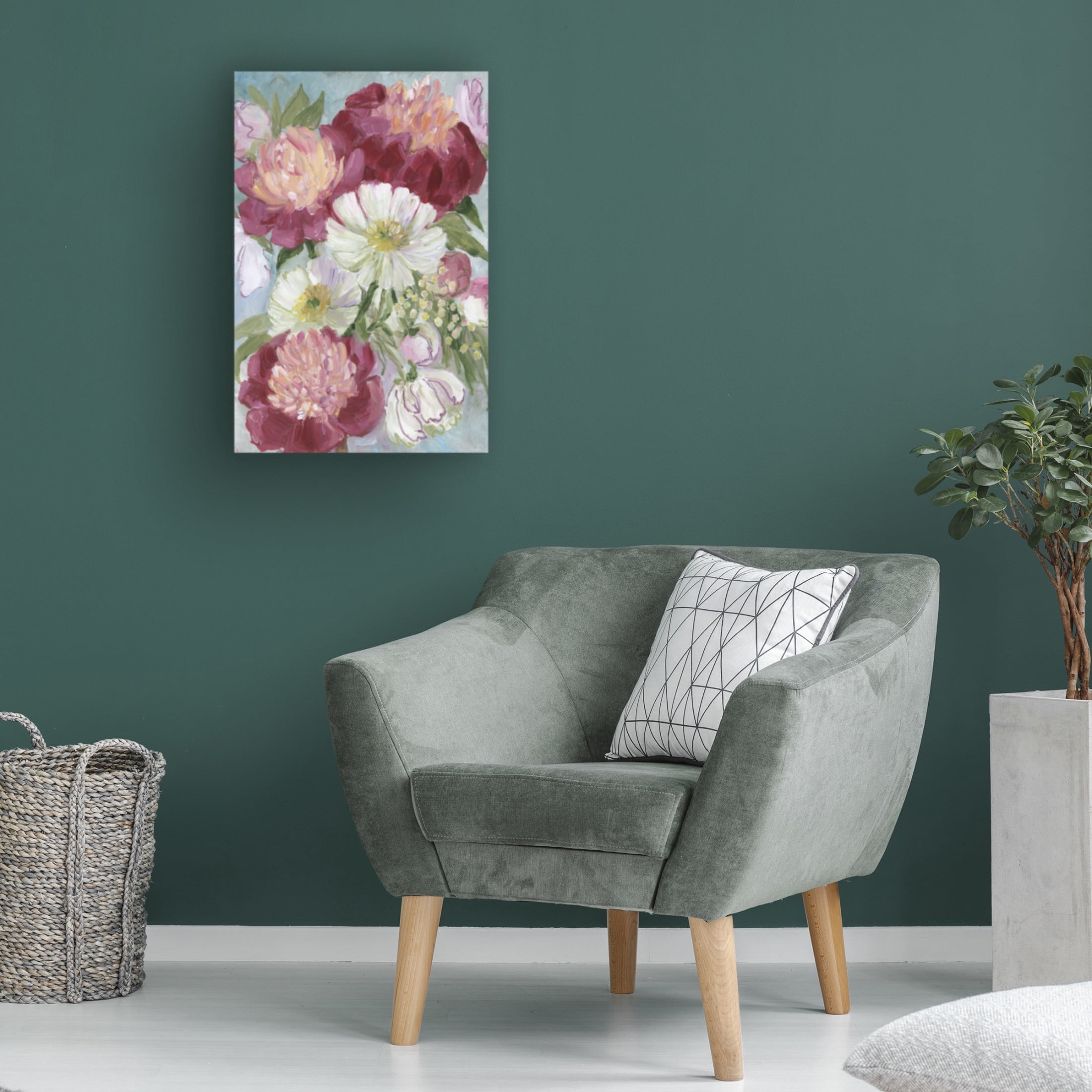 Trademark Fine Art Rosana Laiz Blursbyai Eleanora painterly florals Canvas Wall Art