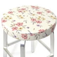 thumbnail image 3 of Kdxio Floral Print Stool Covers Round,Stretch Round Bar Stool Covers Washable Bar Stool Cushion Slipcover for 12-15 Inch Chair, 3 of 7