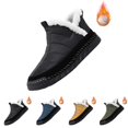 thumbnail image 4 of NOKIO Men'S Fleece-Lined Winter High-Top Boots Men'S Snow Boots Men'S High Top Snow Boots Fashion Casual Trainers Breathable Flat Casual Shoes Winter Padded Warm Men'S Boots Men'S Cotton Winter Boots, 4 of 5