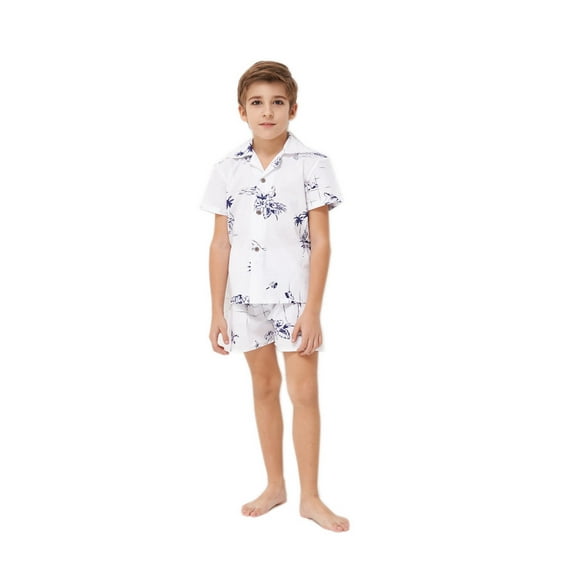 Hawaii Hangover Boy Aloha Luau Shirt Christmas Shirt Cabana Set in White Map Classic 8 Year Old