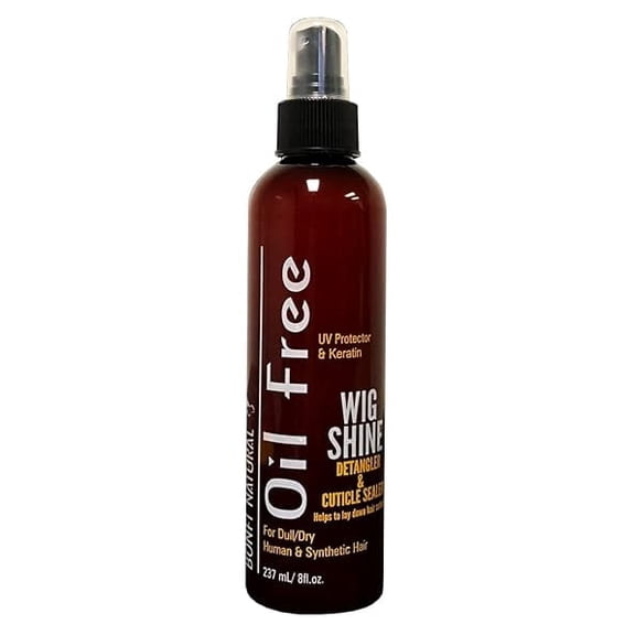 Bonfi Natural Oil Free Wig Shine Detangler and Cuticle Sealer, 8 oz