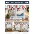 thumbnail image 6 of Red Christmas Snowman Valances for Windows, 42 x 18in, Xmas Balls Box Pine Trees Snowing Grey Rod Pocket Kitchen Valance Curtain Light Filtering Window Treatments for Living Room Bedroom, 1 Panel, 6 of 7