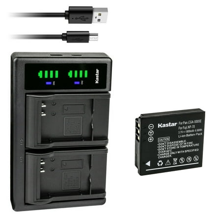 Image of Kastar 1-Pack CGA-S005 Battery and LTD2 USB Charger Replacement for Panasonic CGA-S005E CGA-S005 CGR-S005 DMW-BCC12 DMW-BCC12PP DE-A11 DE-A12 DE-A42 Charger Lumix DMC- LX2 Lumix DMC- LX3 Camera