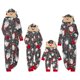 thumbnail image 1 of Pijama De Navidad con pijama dibujos animados alce / muñeco de nieve estampado cremallera mono, 1 of 4