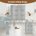thumbnail image 3 of 5-Panel Room Divider with Shelves,5.6ft Tall Folding Privacy Screen Panels, Room Divider Wall Divider for Room Separation, Room Divider Shelves,Effectively Block Sight,Grey, 3 of 6