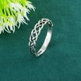 thumbnail image 4 of Irish Celtic Knot Ring in Solid 925 Sterling Silver Eternity Wedding Band Jewelry for Women, 4 of 7