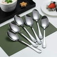 thumbnail image 5 of ReaNea Dinner Spoons 6 Pieces Stainless Steel Table Soup Spoons, Dessert Spoons Sliverware Set, 5 of 7
