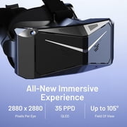 Pimax Crystal Light PCVR Headset - 35 PPD, 2880x2880 per Eye Resolution, 8K QLED Display with Local-Dimming, Inside-Out Tracking, PC VR Headset for Flight Sims, iRacing & Gaming