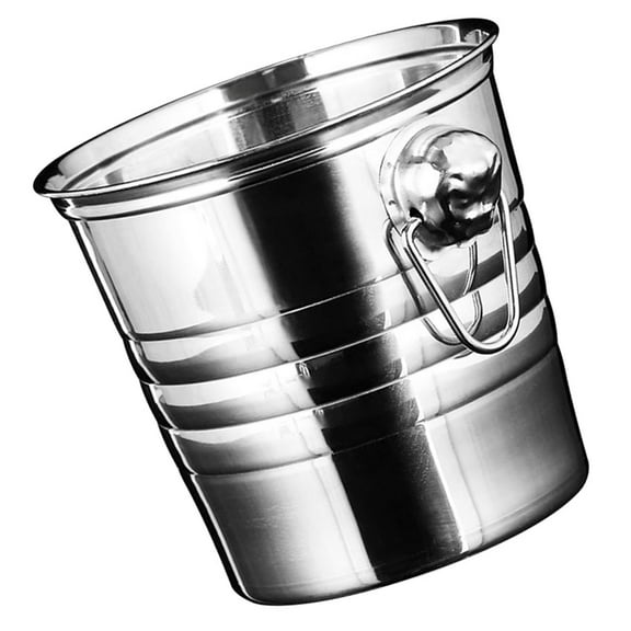 Insulated Ice Bucket with Lid Clear Stainless Steel Classic Large Capacity