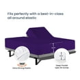 thumbnail image 4 of SGI Bedding Egyptian Cotton Top Split Sheet Set Stripe Adjustable Bed 39" Split Head King 600 TC 15" Deep Purple, 4 of 9