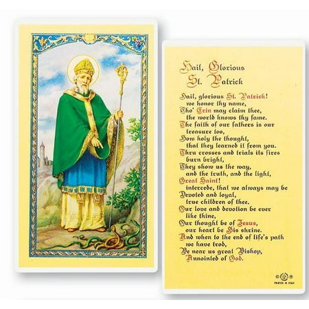 

Saint Patrick Laminated Catholic Prayer Holy Card with Prayer on Back Pack of 25