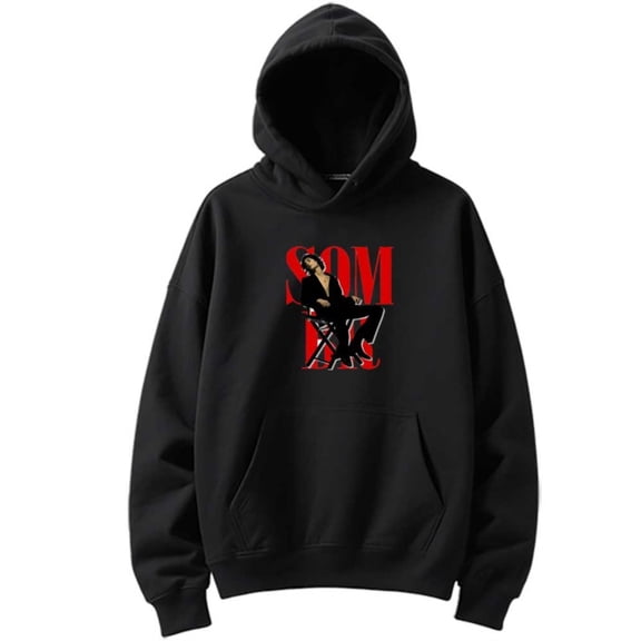 Sombr Inspired 2025 Tour Graphic Hoodie - Unisex Oversized Crewneck Long Sleeve Winter Outing Autumn