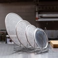 thumbnail image 4 of Soro Essentials- 4 Section Plated Steel Pizza Screen Rack- Stand for Seamless Rim Pizza Baking Screen Rack for Oven Round Pizza Screen Mesh Pizza Baking Tray for Home Restaurant, 4 of 6