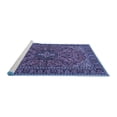 thumbnail image 2 of Ahgly Company Machine Washable Indoor Round Persian Blue Traditional Area Rugs, 4' Round, 2 of 4
