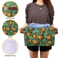 thumbnail image 3 of Yayeee 2 Pack Canvas Storage Basket with Handles for Shelves Fabric Bins Closet Organizer, Orange Tree Pattern, 3 of 8