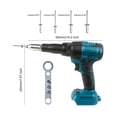 thumbnail image 3 of 2.4-4.8mm Cordless Electric Riveter Gun Household Power Tools Screwdriver With LED Light For 18V Battery (Not Included) ,Multi Purpose, 3 of 7