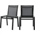 thumbnail image 5 of Meridian Furniture Nizuc Black Fabric Outdoor Patio Dining Chair (Set of 2), 5 of 9