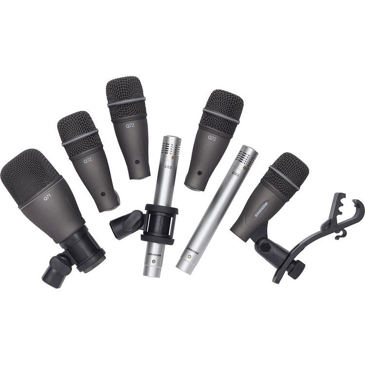 Samson DK707 7-Piece Drum Microphone Kit + 7x On Stage Mic Cable, 20 ft. XLR Bulk + Value Recording Bundle