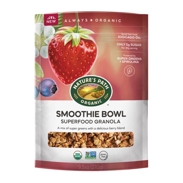 Nature S Path Smoothie Bowl Superfood Granola 9 5 Oz Walmart Com
