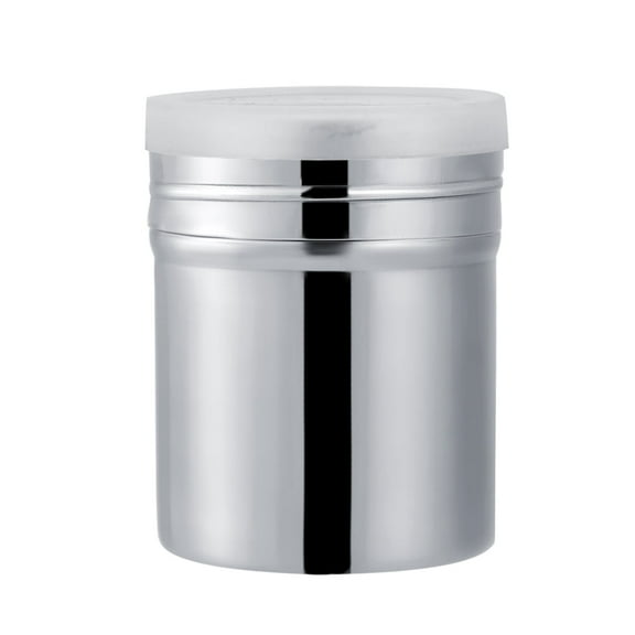 Powder Sugar Shaker with Lid - Stainless Steel Fine Mesh Shaker Cinnamon Icing Sugar Powder Cocoa Flour Chocolate Coffee Sifter Sprinkler Dredgers for Coffee [L]