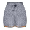 thumbnail image 7 of Uaswgudfs ​Adjustable Drawstring Running Shorts for Women - Colorblock Hem & 3.5" Inseam Summer Activewear​ Gray L, 7 of 7