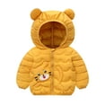 thumbnail image 4 of Staki Baby Boys Toddlers Winter Coats Puffer Jacket Hooded Down Snow Jacket Coat Outerwear Jacket Boys(Yellow,3-4 Years), 4 of 6
