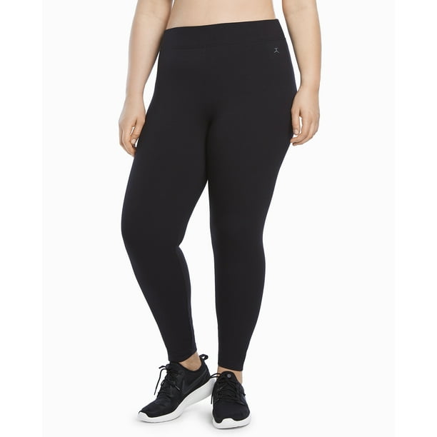 Danskin Danskin womens Plussize athletic leggings, Black, 3X US