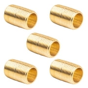 3/8" NPT X Male Close Pipe Nipples Threaded Brass Fitting Pipe Connector 5 Pack