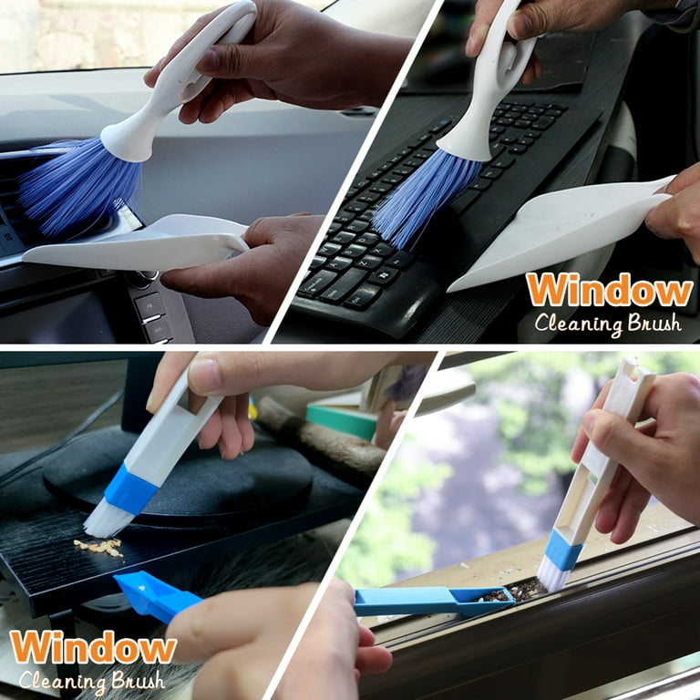 2 Pcs Window Venetian Blind Cleaner Duster Tools + 2 Pcs 7 Finger
