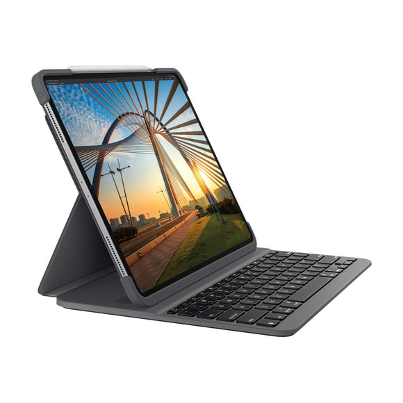 Logitech Slim Folio Pro for iPad Pro 11-inch (1st, 2nd, 3rd and 4th gen) - Keyboard and folio case - backlit - wireless - Bluetooth LE - graphite - for Apple 11-inch iPad Pro (1st generation, 2nd generation, 3rd generation)