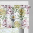 thumbnail image 3 of Ambesonne Floral Valance Pack of 2, Rose Petals Sakura Lily, 54"X18", Fern Green Pale Pink, 3 of 5