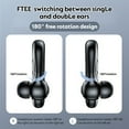 thumbnail image 3 of MPOW Bluetooth 5.2 Single-Ear Hook-On In-Ear Earphones, Universal Left and Right Wireless 360° Rotatable Headphones, Digital Display Business Headset, Black, 3 of 12