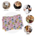 thumbnail image 6 of Rocae Cute Donuts Printed Heat Resistant Place Mats,Classic Hemstitch Cloth Fabric Placemats Imitation Linen Place Mat Table Mats 18x12 inch, 6 of 9