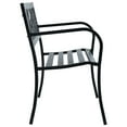 thumbnail image 2 of vidaXL Patio Bench 49.2" Black Steel, 2 of 6