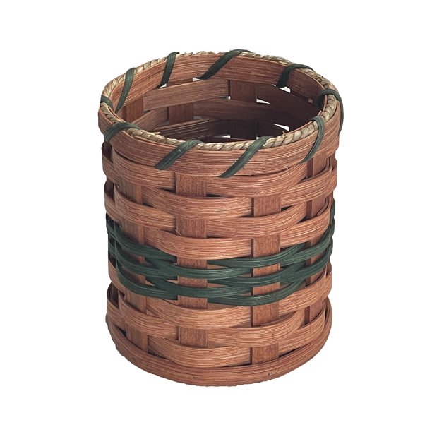Amish Baskets and Beyond Handmade Oak Utensil Storage Basket