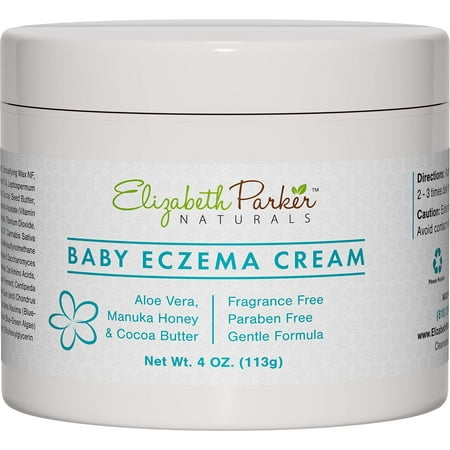 Baby Eczema Cream for Face & Body - Organic and Moisturizing Eczema Lotion with Manuka Honey Aloe Vera and Shea Butter - Relieves Cradle Cap, Diaper Rash, Redness, Dry and Itchy Skin (4 oz) 4oz - 4