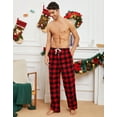 thumbnail image 3 of U2SKIIN 2 Pack Mens Fleece Pajama Pants, with Pockets Plaid Pj Bottoms Soft Lounge,S, 3 of 5