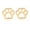 Gold Tone, variant on Ginger Lyne Paw Print Earrings for Women Pet Dog or Cat Lover Stainless Steel Stud