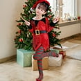 thumbnail image 1 of Disfraz de para niñas, vestido de , traje para niños, disfraz de Navidad para niños y medias para vacaciones, accesorios para fotos de fiesta 120 a 130cm Salvador Disfraz de elfa para niñas, 1 of 10