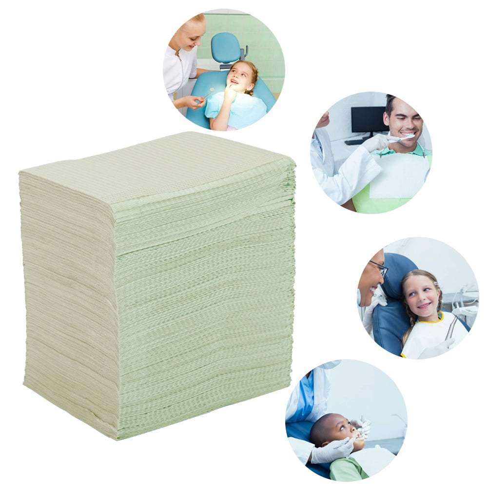 Ejoyous 500pcs Disposable Dental Patient Towel Bibs Tissue, Disposable