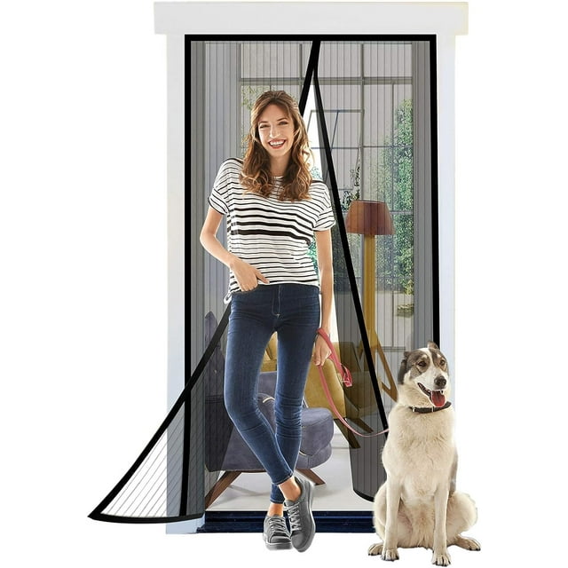 Puerta Mosquitera Magnética InnotechSc Malla Resistente Autosellante Apta para Mascotas y Niños 38'x83'