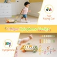 thumbnail image 5 of Wooden Musical Instruments Set for Toddlers 18+ Months - 7PCS Montessori Educational Learning Toys with Xylophone, Maracas, Trumpet & Storage Bag for Kids Baby, 5 of 8